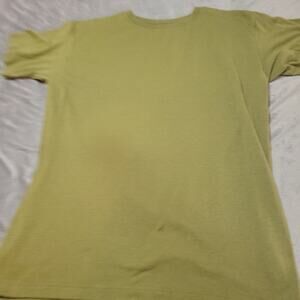 Duke Shirt Mens Large‎ Green Top Single Stitch Solid Comfort Stretch Blank Tee